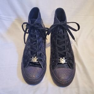 Converse Miley Cyrus Black Velvet Sparkle Sneakers